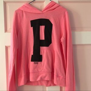 Pink hooded sweatshirt